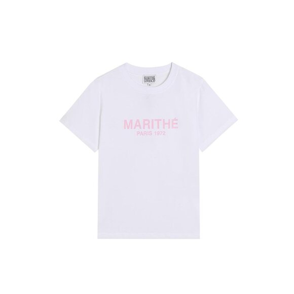 Marithe Francois Girbaud Womens White Short-Sleeved Shirt - Picture 1 of 2